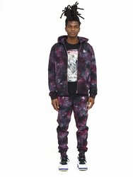 Novelty Sweatpant In Merlot Tie Dye - Merlot Tie Dye