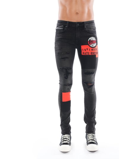 Cult of Individuality Punk Super Skinny Jeans In Black product