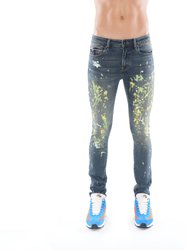 Punk Super Skinny Jeans In Chaos - Blue