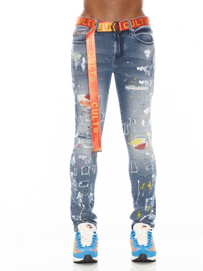Cult of Individuality Punk Super Skinny Jeans In Divinci product