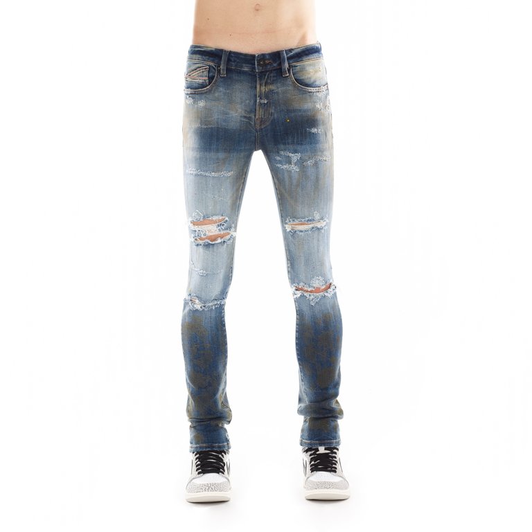 Punk Super Skinny Jeans In Lark - Blue