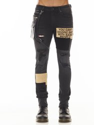 Punk Super Skinny Jeans In Mixer - Black