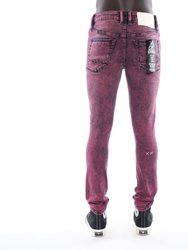 Punk Super Skinny Jeans In Ruby Red