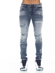 Punk Super Skinny Jeans In Tape