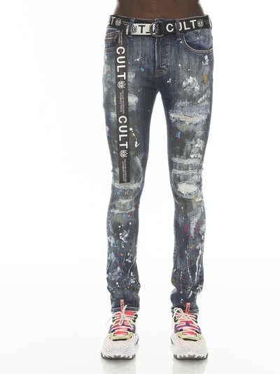 Cult of Individuality Punk Super Skinny Stretch Jeans With Acai Belt product