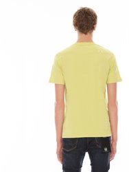 Shimuchan Brushed Logo Short Sleeve Crew Neck Tee 26/1'S In Canary
