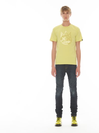 Cult of Individuality Shimuchan Brushed Logo Short Sleeve Crew Neck Tee 26/1'S In Canary product