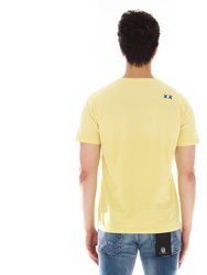 Shimuchan Logo Short Sleeve Crew Neck Tee In Vintage Yellow