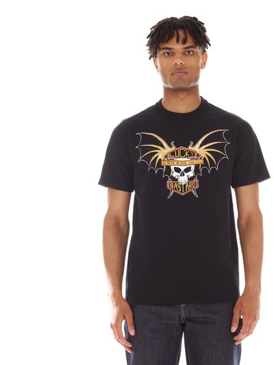 Cult of Individuality Short Sleeve Crew Neck Tee  "lucky Bat" In Black product