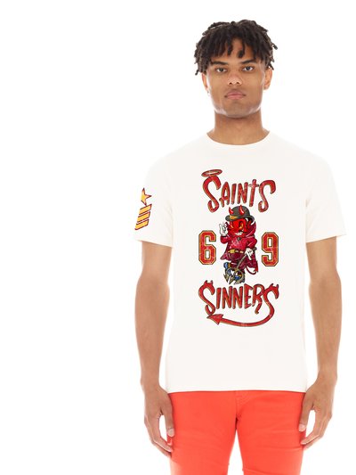 Cult of Individuality Short Sleeve Crew Neck Tee "Saints & Sinners" product