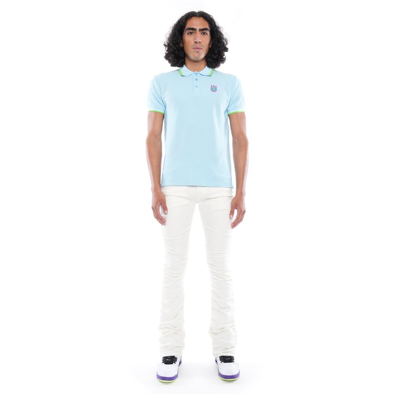 Short Sleeves Polo T-Shirt - Blue - Blue