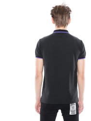Short Sleeves Polo T-Shirt In Black