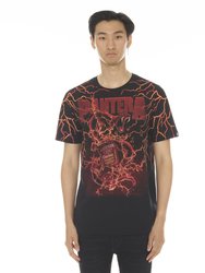 T-shirt Short Sleeve Crew Neck Tee "Whiskey" Pantera - Black