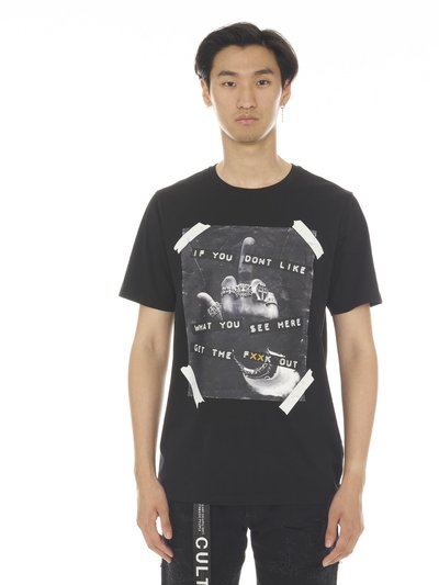 Cult of Individuality T-Short Sleeve Crew Neck Tee "get Out" In Black product