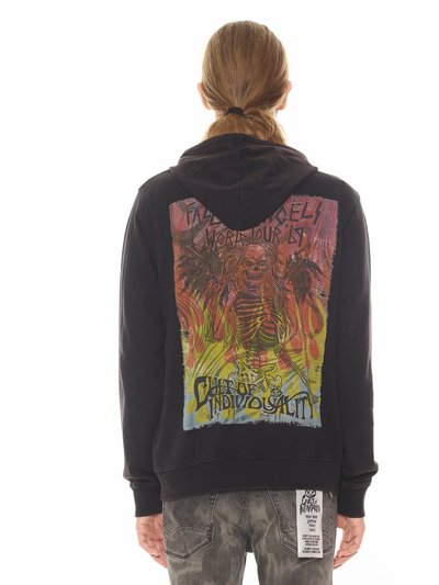 Cult of Individuality Women's French Full Zip Hooded Sweatshirt Rock N Roll - Vintage Black product