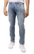 Azure Mens Basic Casual Stretch Washed Denim Jeans Flex Tapered Leg - Slim Fit - Acid Wash - Acid Wash