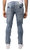 Azure Mens Basic Casual Stretch Washed Denim Jeans Flex Tapered Leg - Slim Fit - Acid Wash