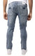 Azure Mens Basic Casual Stretch Washed Denim Jeans Flex Tapered Leg - Slim Fit - Acid Wash