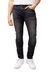 Azure Mens Basic Casual Stretch Washed Denim Jeans Flex Tapered Leg - Slim Fit - Black Wash