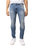 Azure Mens Basic Casual Stretch Washed Denim Jeans Flex Tapered Leg - Slim Fit - 	Medium Blue - Medium Blue