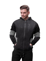 Full Zip Hooded Track Jacket - CMFH-30116 - Black/Charcoal