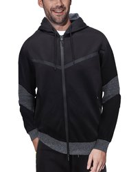 Full Zip Hooded Track Jacket - CMFH-31016 - Black/Charcoal