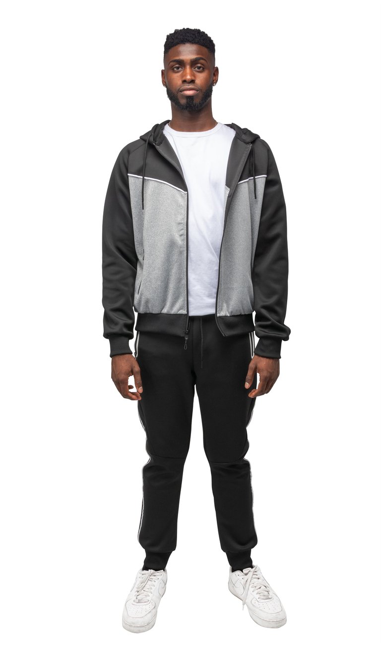 Men's Zip Up Hoodie Track Suit Sweatsuit