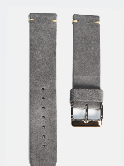 Curated Basics 18mm // 20mm Gray Suede Leather Traditional 2pcs Strap product