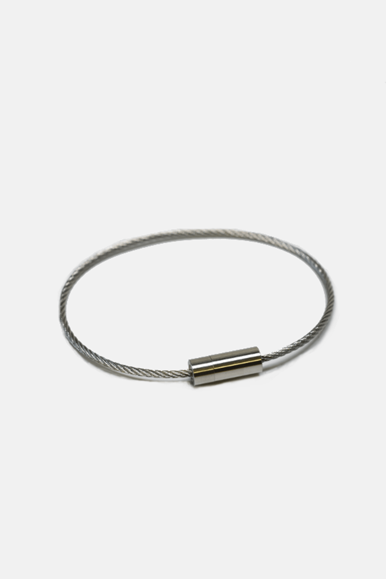 3mm Thin Cable Wire Bracelet - Silver