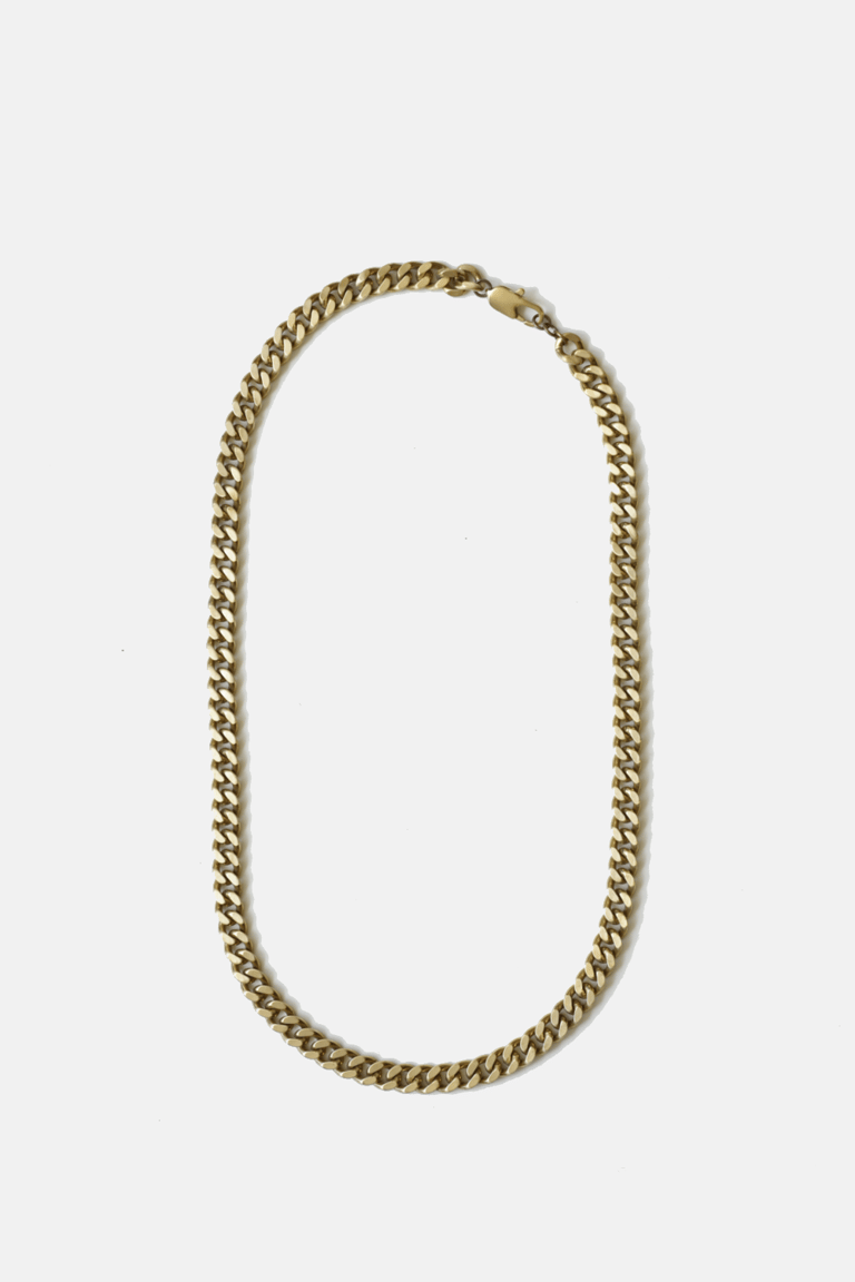 9mm Brass Chain Necklace - Gold