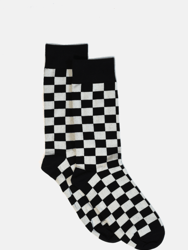 Black Checker Socks - Black