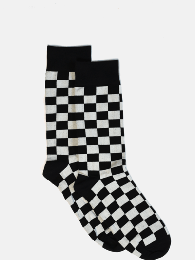 Curated Basics Black Checker Socks product