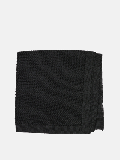 Curated Basics Black Knit Pocket Square product