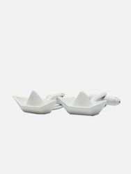 Boat Cufflinks - White