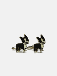 Boston Terrier Cufflinks - Black & White