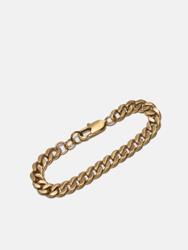 Brass Curb Chain Bracelet - Gold
