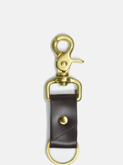 Curated Basics Brown Leather Keychain product