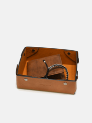 Catch-all Leather Tray - Brown