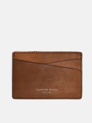 Cognac Brown Leather Cardholder - Cognac Brown