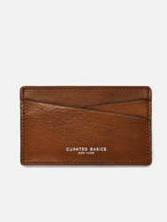 Cognac Brown Leather Cardholder - Cognac Brown