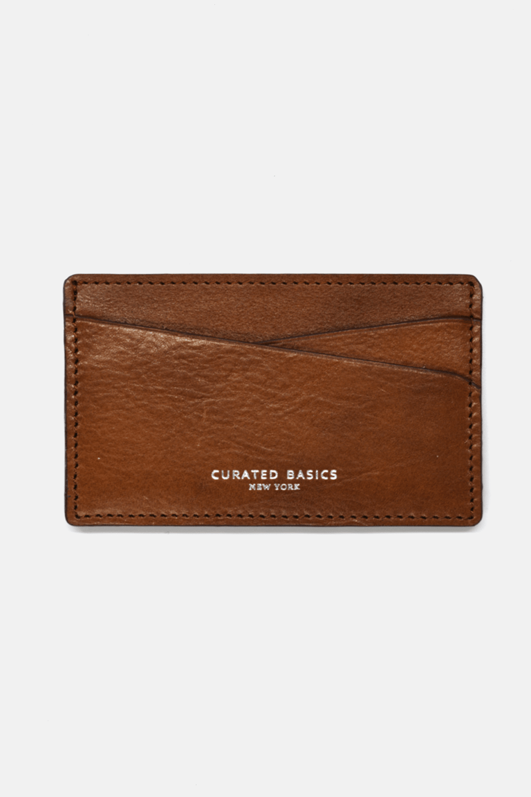 Cognac Brown Leather Cardholder - Cognac Brown