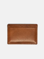 Cognac Brown Leather Cardholder