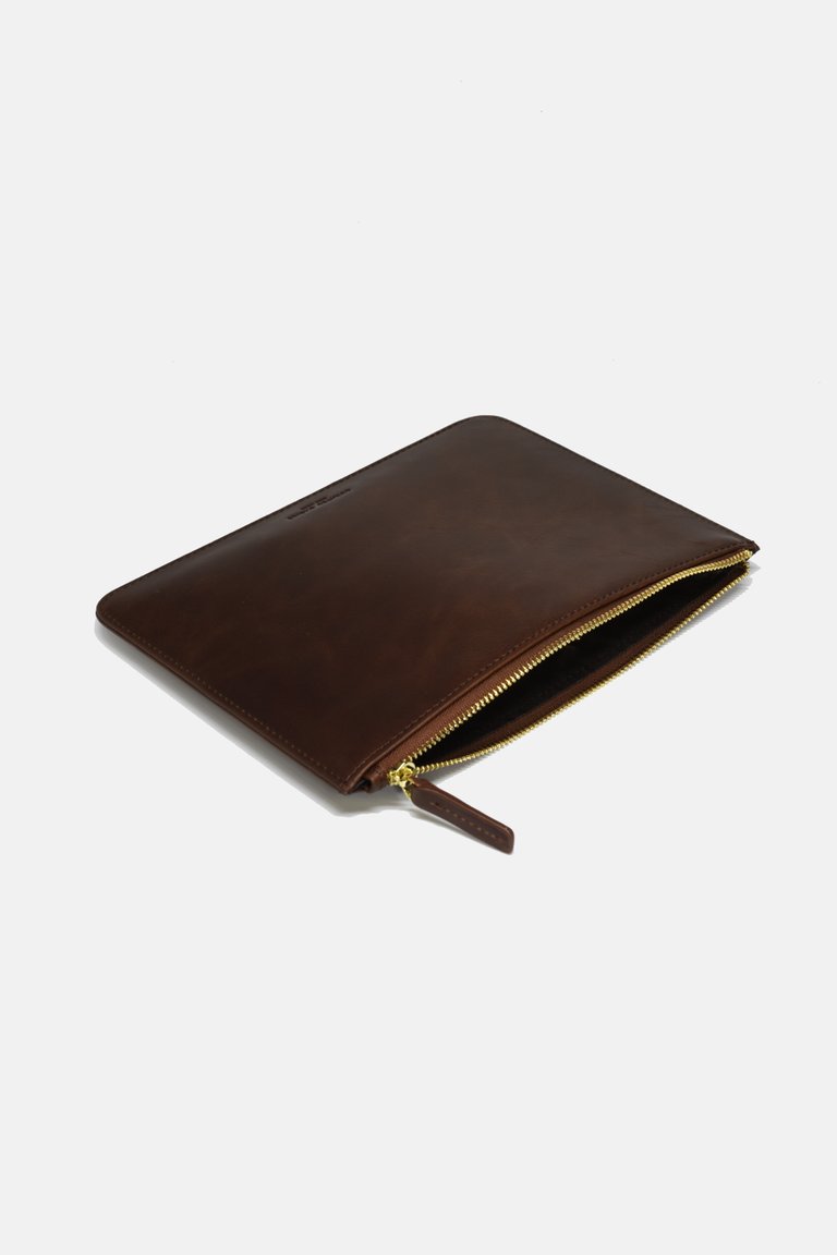 Dark Brown Leather Pouch