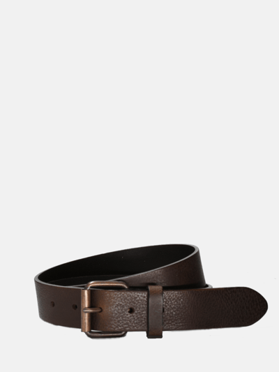 Curated Basics Dark Brown Leather with Copper Buckle Belt product