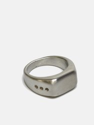 Dotted Signet Ring - Steel