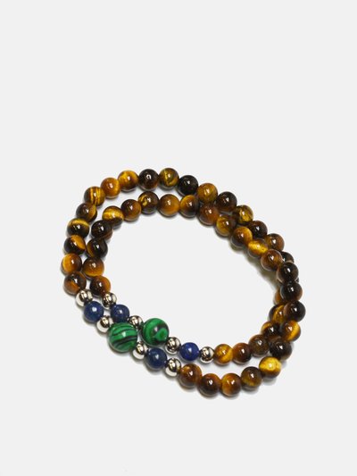 Curated Basics Double Wrapped Tiger Eyes Stretch Beaded Bracelet product