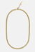 Flat Curb Chain Necklace - Brass