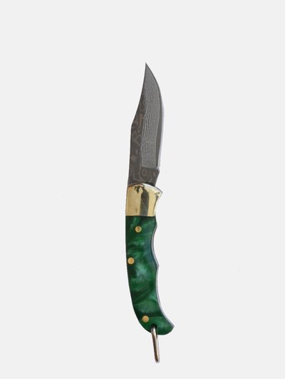 Curated Basics Green Resin Inlay Folding Knife product