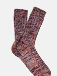 Italian Coral Wool Boot Socks - Coral