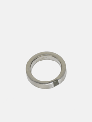 Jade Inlay Ring - Silver